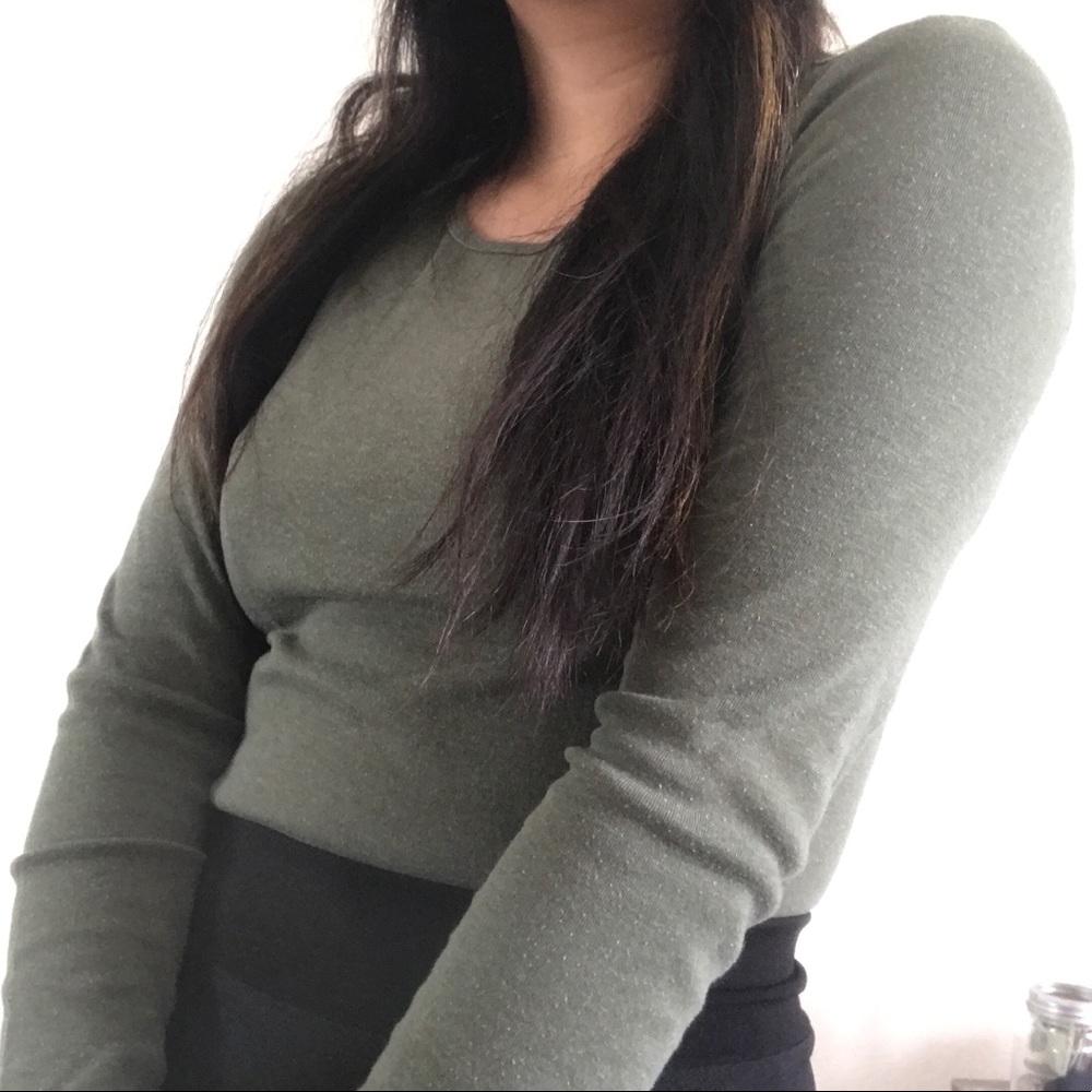 Dark green long sleeve shirt
